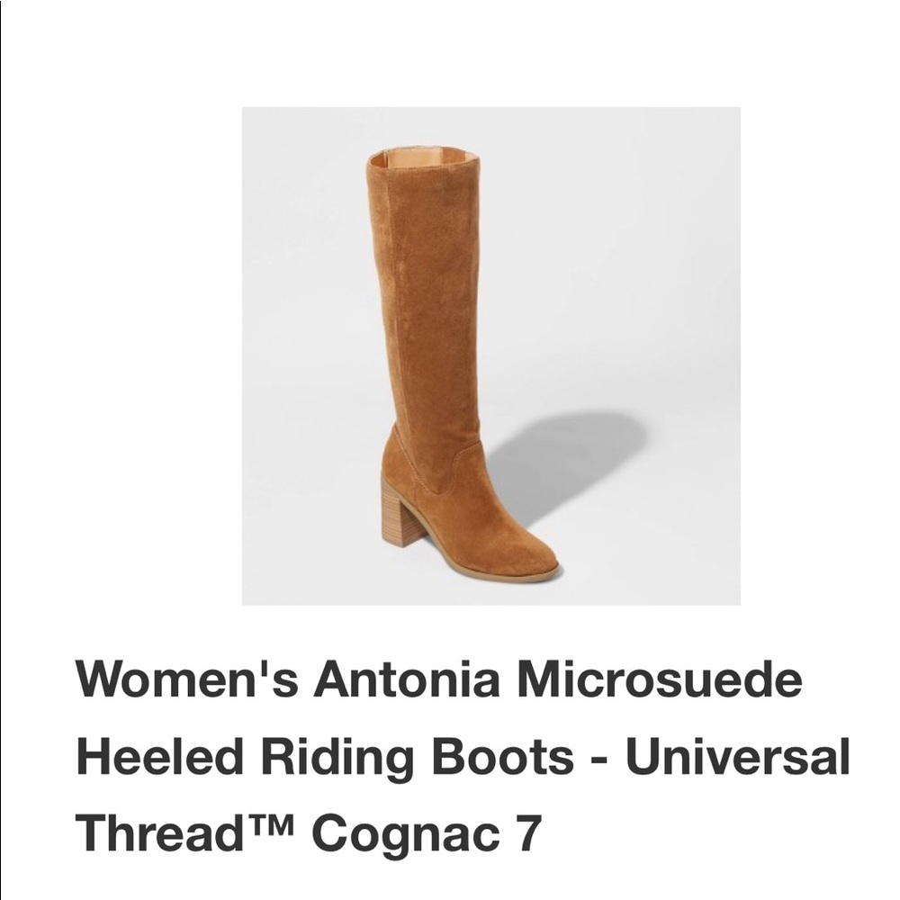 Universal Thread cognac suede knee high boot